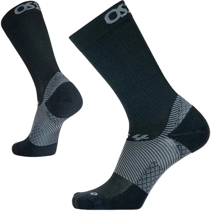 Pair of OS1st FS4 Plantar Fasciitis Compression Crew Socks in Black
