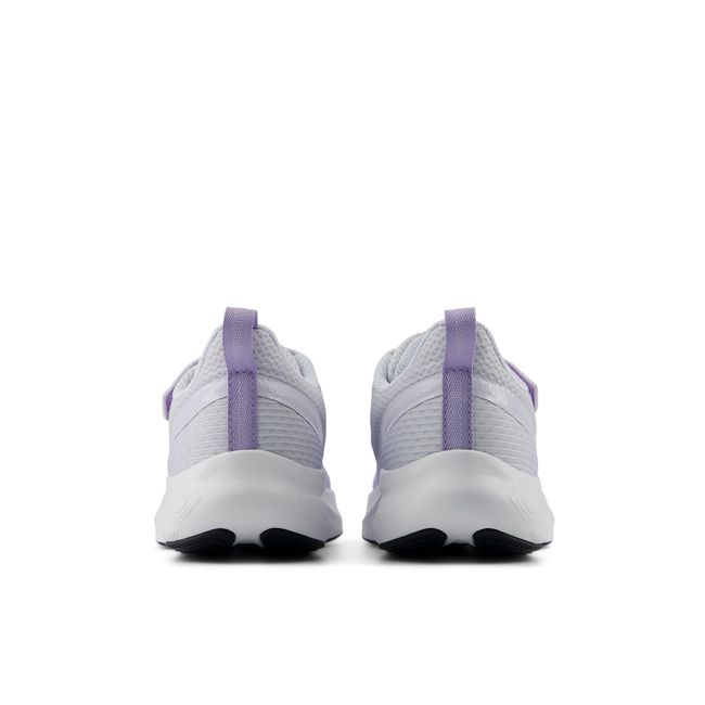 Rear heel view of the New Balance 625 pair in soft lilac