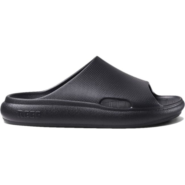 Lateral side of Kids Reef Rio Slide in black EVA foam