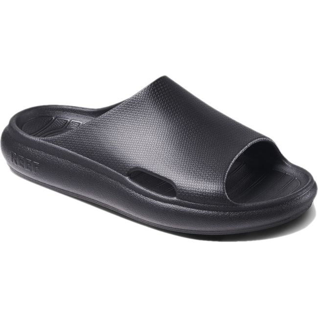 Front angled view of Kids Reef Rio Slide in black EVA foam
