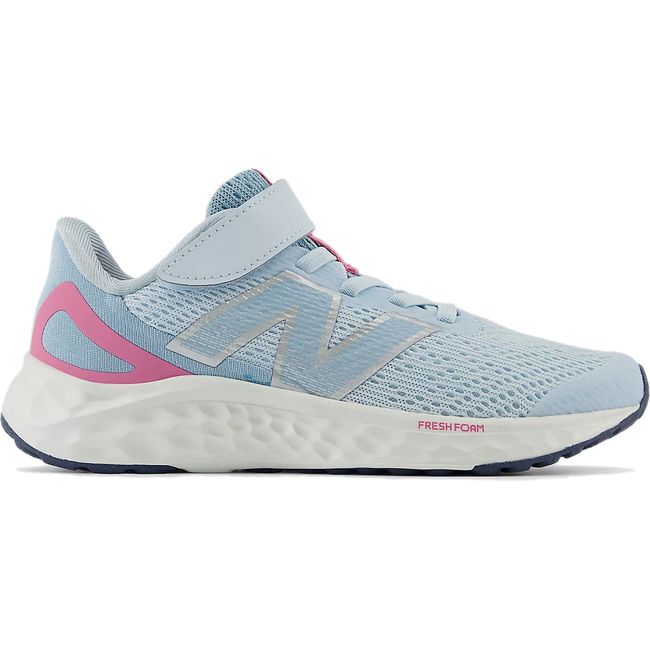 New Balance Kids' Arishi V4 Running Shoe QUARRY BLUE/REAL PINK/CHROME BLUE PAARIYB4