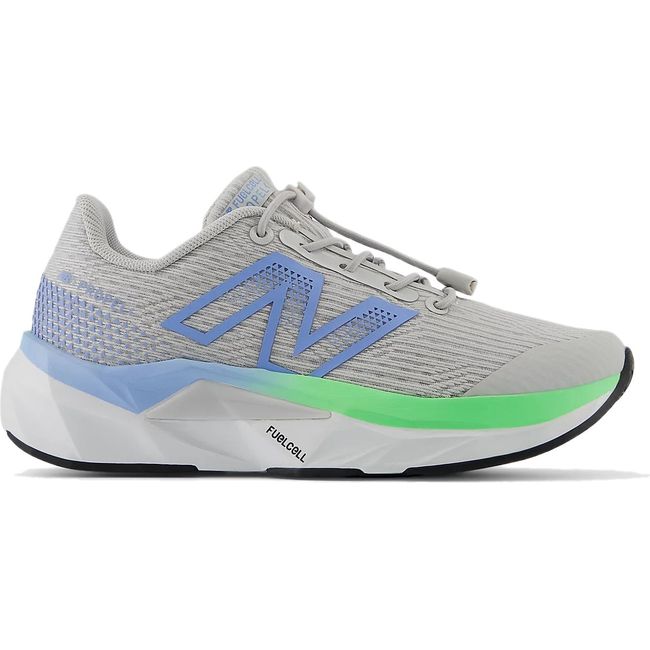 Lateral side of New Balance Little Kids' FuelCell Propel V5 Running Shoe in Grey Matter