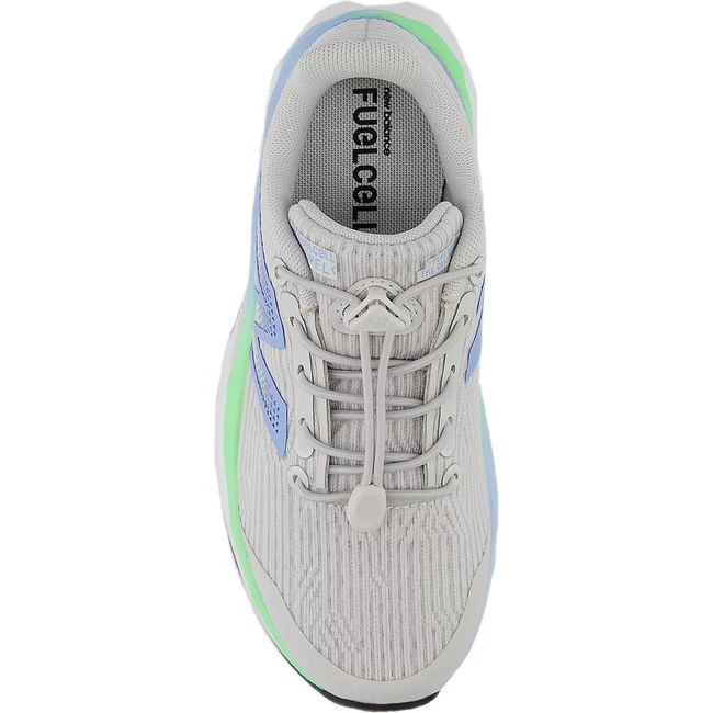 Bunge lace upper of New Balance Little Kids' FuelCell Propel V5 Running Shoe in Grey Matter