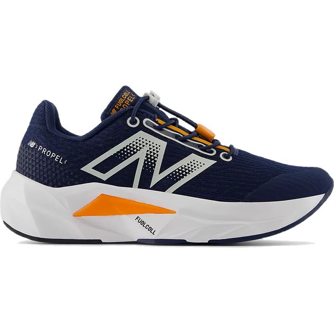 New Balance Kids' Bungee FuelCell Proprel V5 Running Shoe NB NAVY/SUN GLOW/GREY MATTER PAFCPRK5