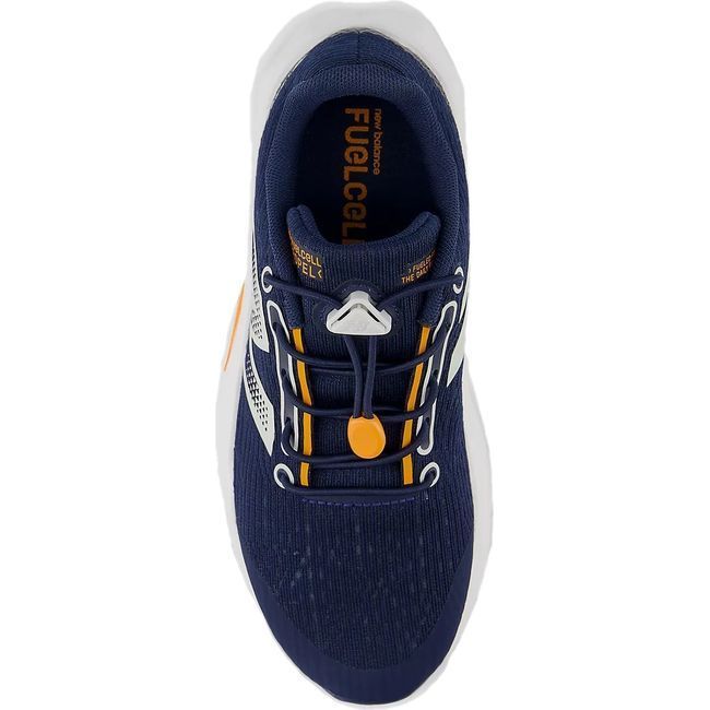 New Balance Kids' Bungee FuelCell Proprel V5 Running Shoe NB NAVY/SUN GLOW/GREY MATTER PAFCPRK5
