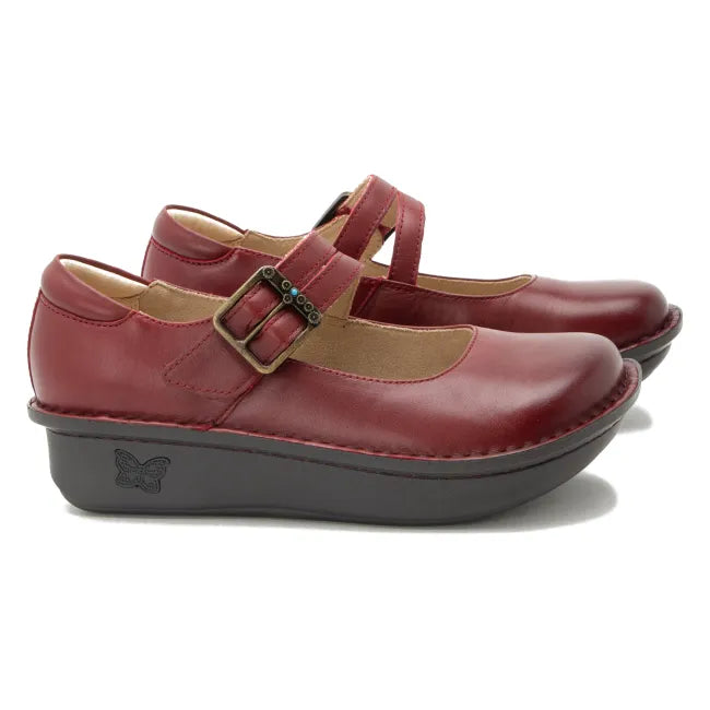 Alegria Women's Paloma Mary Jane in Crimson, lateral view