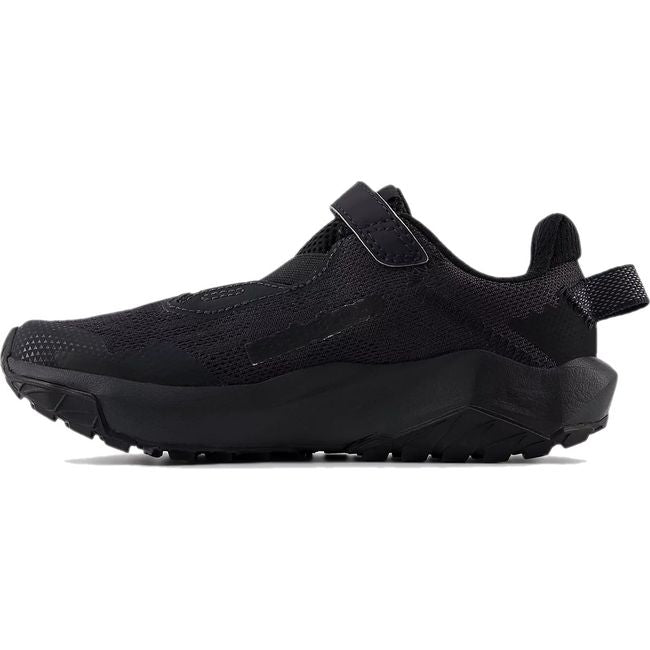 Medial side of New Balance Little Kids' DynaSoft Nitrel V6 Trail Running Shoe in all black