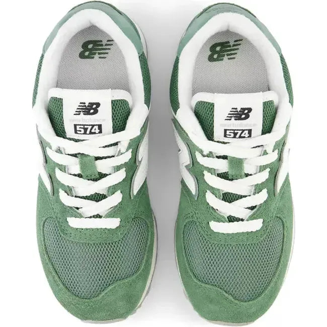 New Balance Kids' 574 Lifestyle Shoe Green PC574FGG
