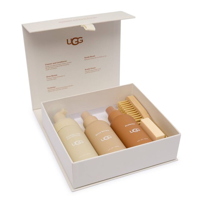 UGG Care Kit Open Box: Cleaner, Conditioner, Protector spray, Shoe Renew, brush & suede scuff eraser