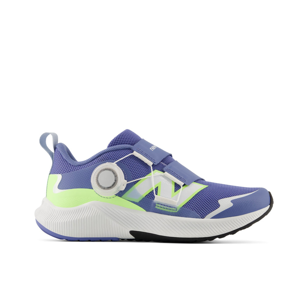 New Balance Kids' DynaSoft Reveal V4 BOA Running Shoe (Toddler/Little Kid) in Fairweather Blue/Oxford Blue/Afterglow, outside view