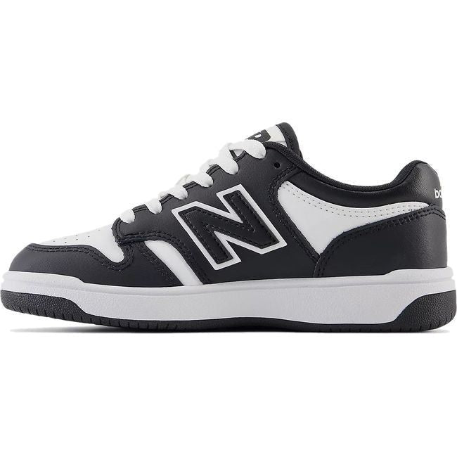 New Balance Kids' 480 Lifestyle Shoe Black/White PSB480BW