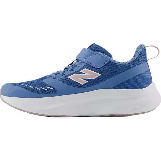 Medial side of Little Kids New Balance Fresh Foam 625 Running Shoe in blue with white sole