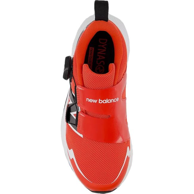 Upper of New Balance Little Kids' DynaSoft Reveal V4 BOA Running Shoe in Neo Flame Red