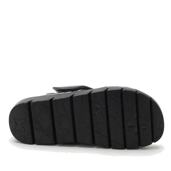 Alegria Rylie Slide Sandal in Gunmetal - sole view