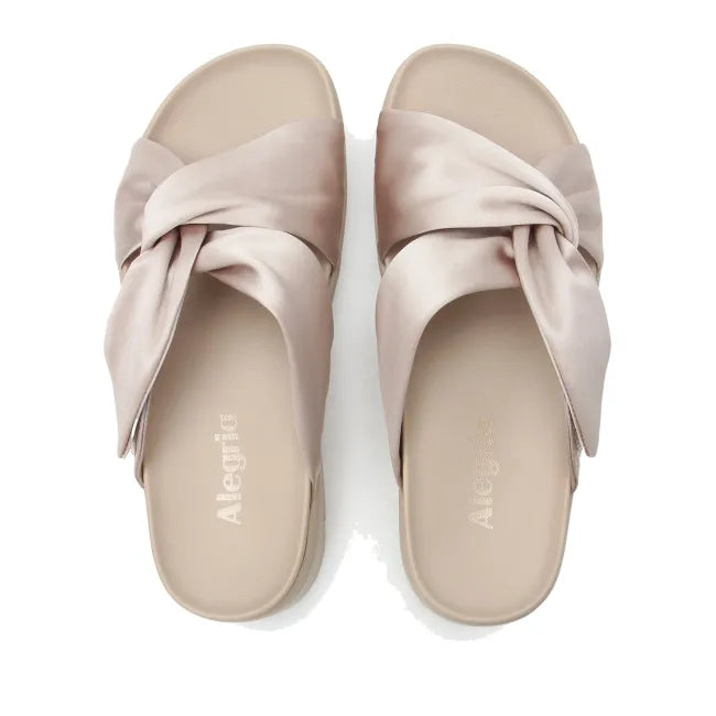 Alegria Rylie Slide Sandal in Bronzer - top view
