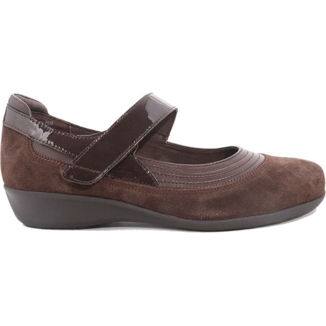 Drew Women's Genoa Mary Jane Shoe Brown Suede Combo 14316-69