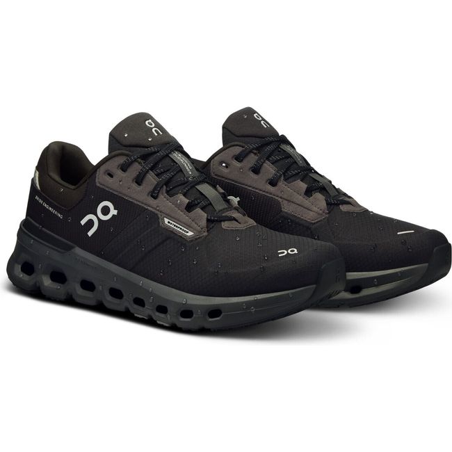 Pair of On Running On Cloud Cloudrunner 2 Waterproof running shoes in all black