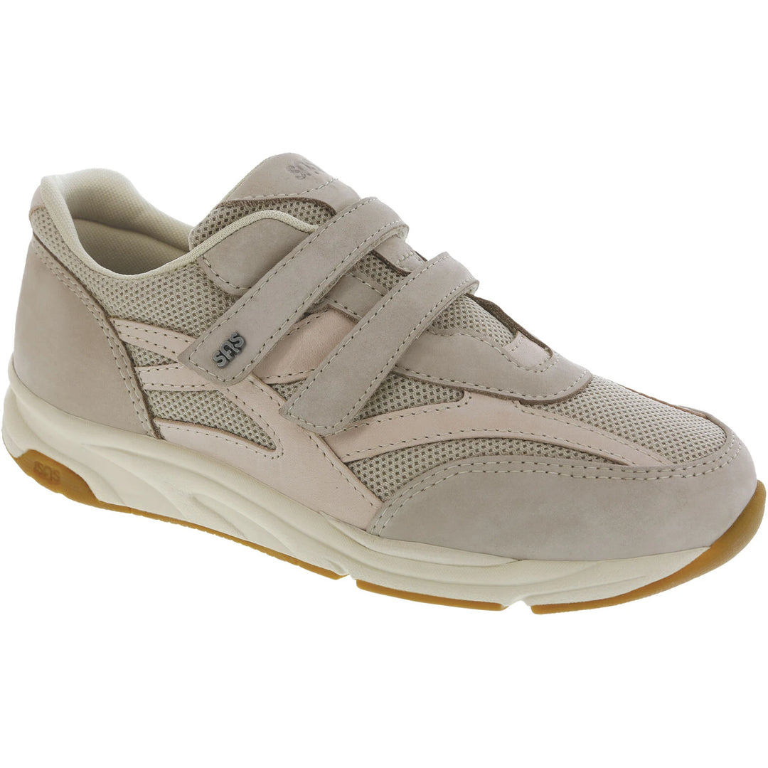 Side of SAS Women's TMV Walking Shoe in Taupe/Pink