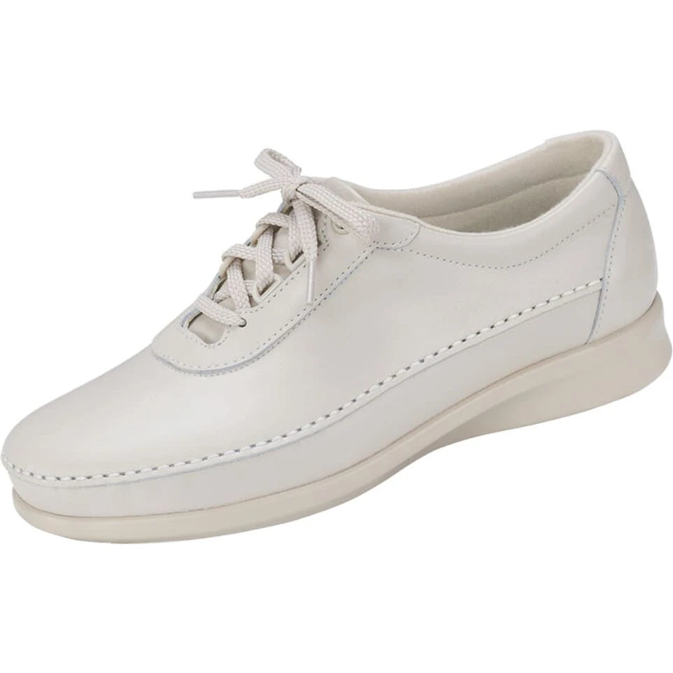 SAS Women's Traveler Walking Shoe in Bone – three-quarter view