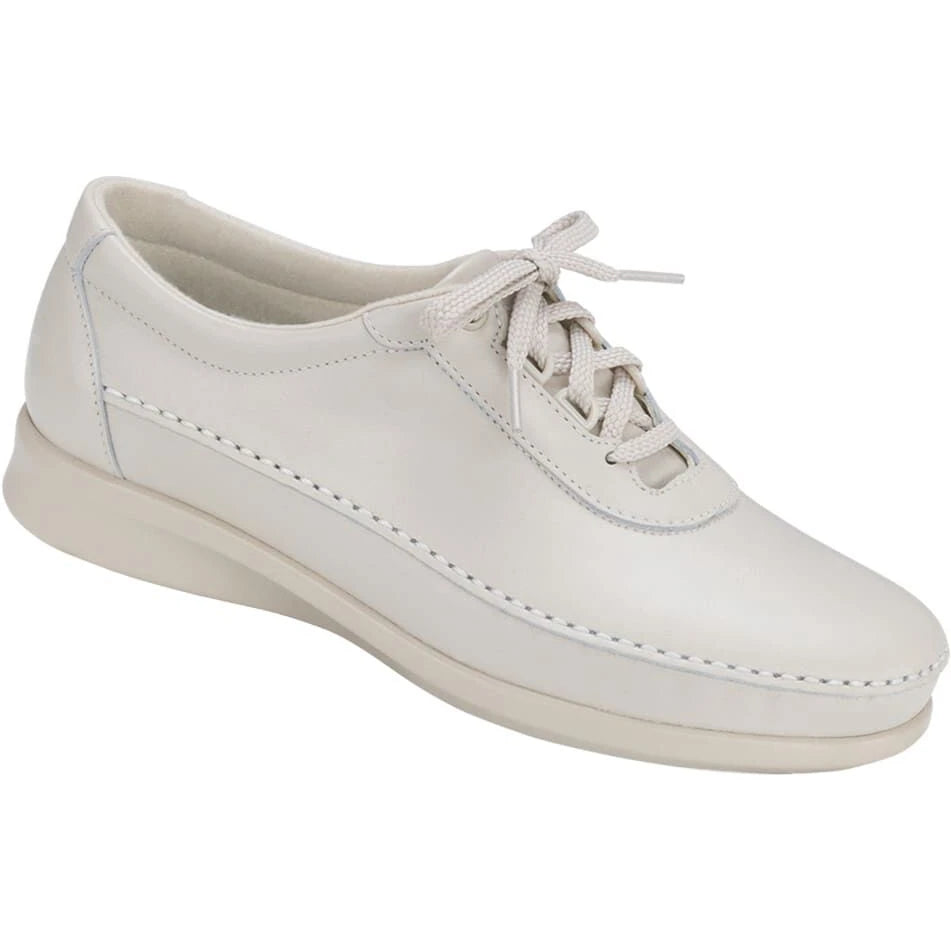 SAS Women's Traveler Walking Shoe in Bone - three quarter view