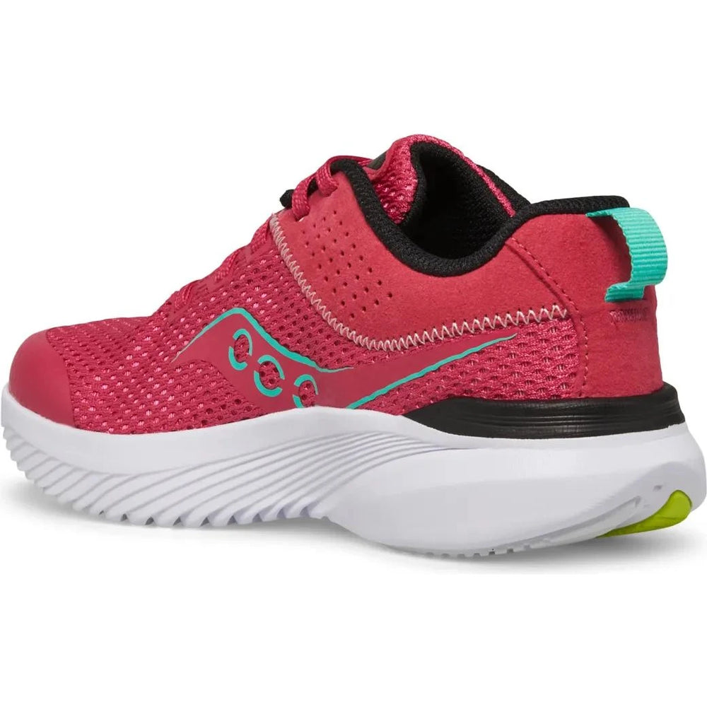 Angle of Saucony Kids' Kinvara 14 Sneaker (Toddler/Little Kid/Youth) in Rose
