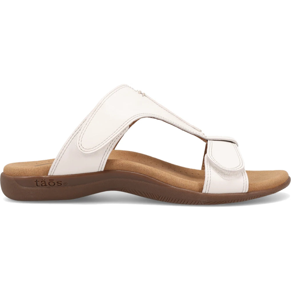 Taos Women's Slide Show Sandal in White, outside view