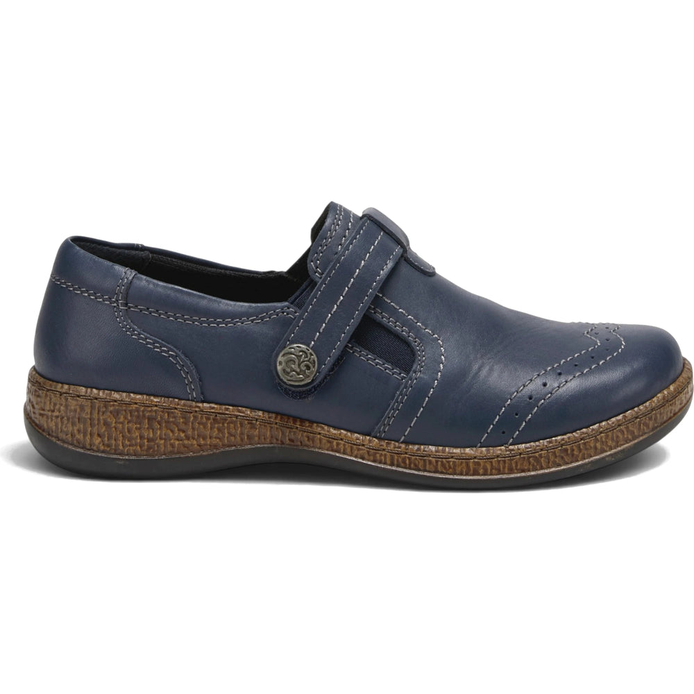 Lateral side of Spring Step Women's Smolqua Shoe in navy leather