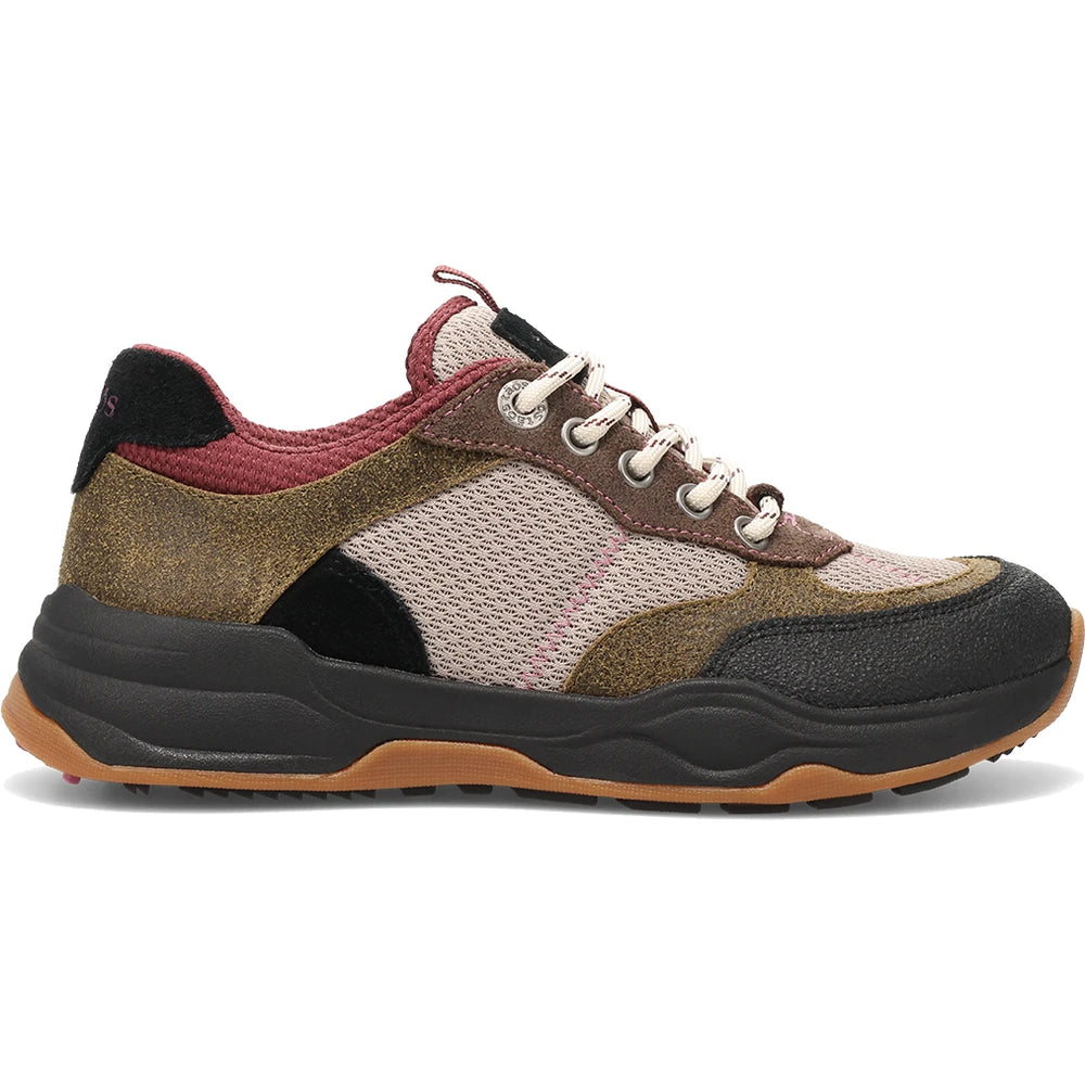 Taos Women's Advance Hiking Shoe in Black/Sonoma Multi, outside view