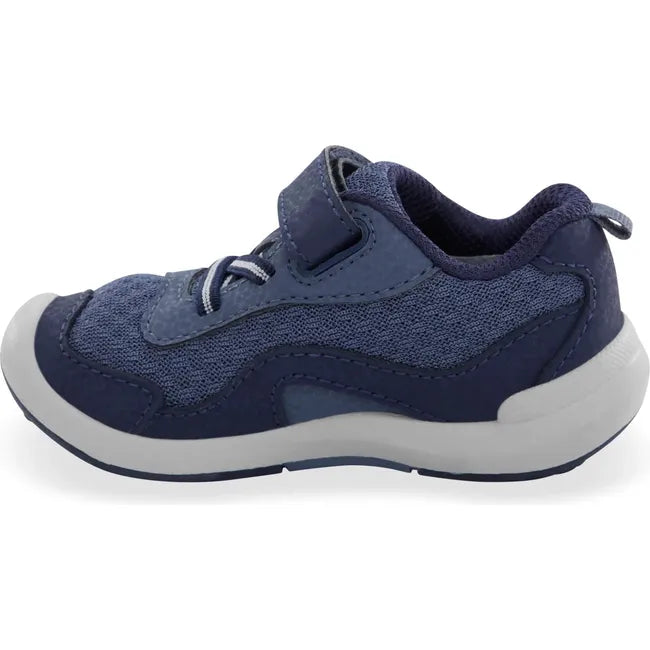 Medial side of Little Kids' Stride Rite Kids' Winslow 2.0 Sneaker in Navy Blue with velcro