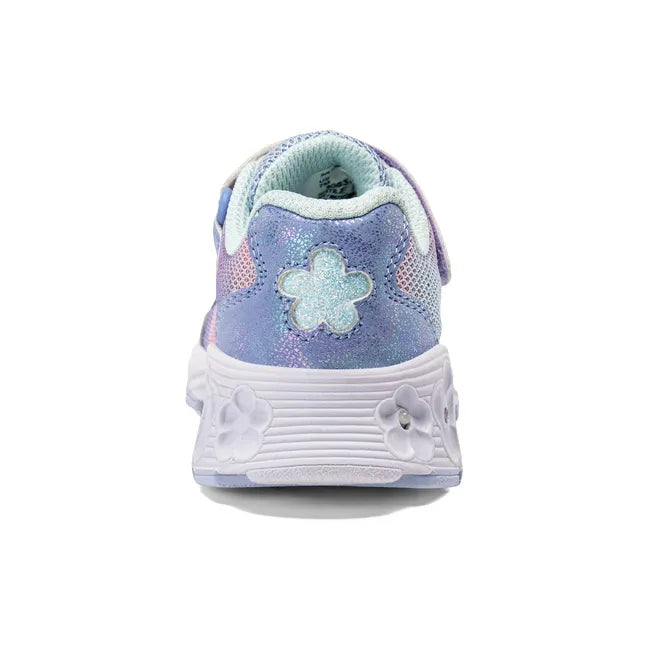 Heel of Stride Rite Toddler Lighted Glimmer 2.0 Sneaker in Blue with Light Up feature