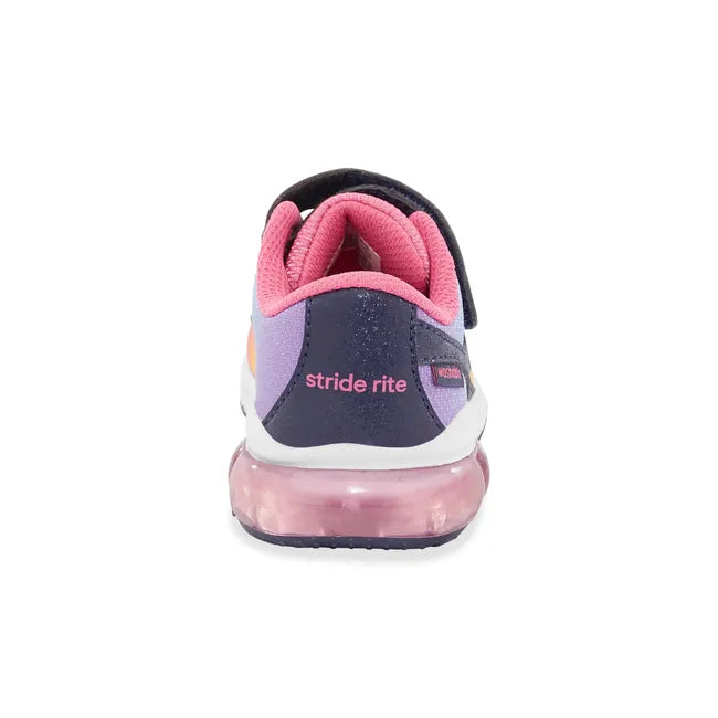 Heel of Stride Rite Toddler Lighted Phantom Sneaker in Rainbow Light Up
