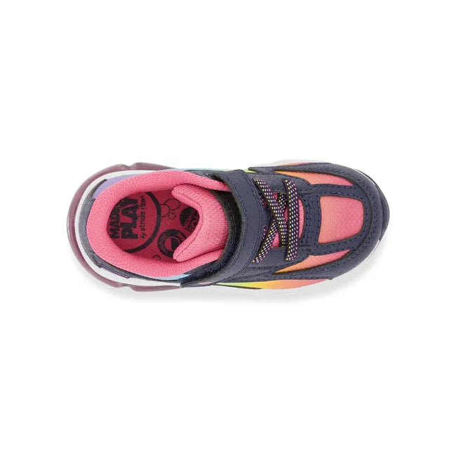 Upper of Stride Rite Toddler Lighted Phantom Sneaker in Rainbow Light Up