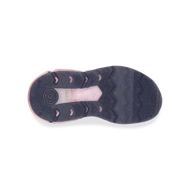 Navy sole of Stride Rite Toddler Lighted Phantom Sneaker in Rainbow Light Up
