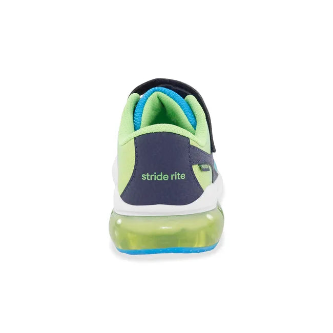Heel of Stride Rite Toddler Lighted Phantom Sneaker in Blue Green Light Up