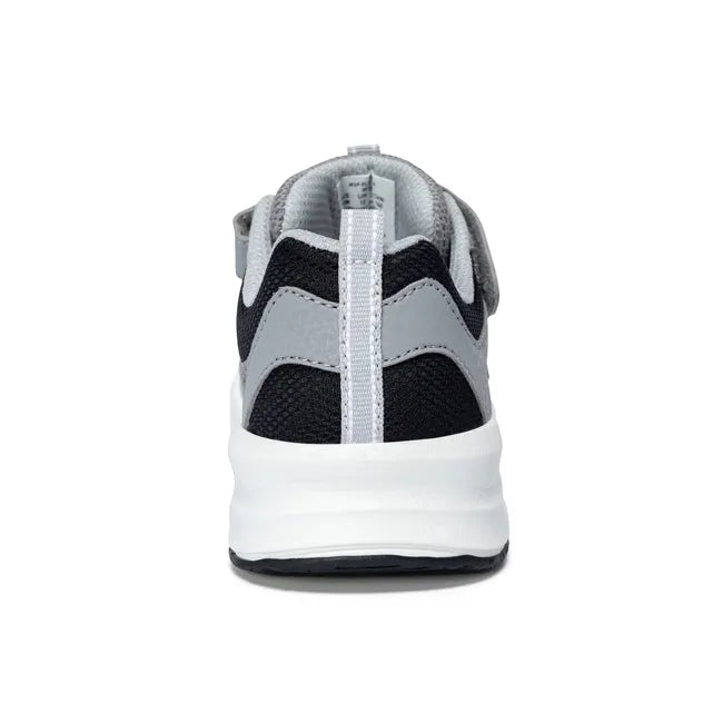 Heel of Stride Rite Kids’ Player 2.0 Sneaker in Grey Mesh with velcro adjustable strap