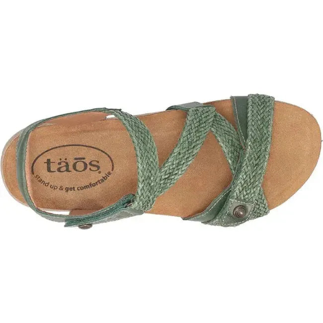 Taos Women&#39;s Trulie Sandal Green TRU-16406-GRN