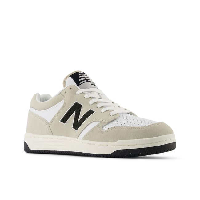 New Balance 480 lifestyle shoe in shipyard and black, pair view.