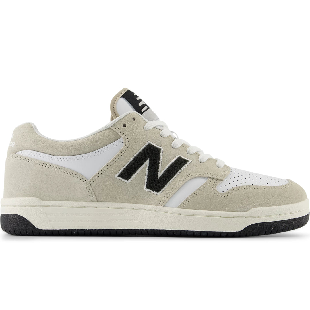 Side of New Balance Unisex 480 sneaker in Shipyard/Black