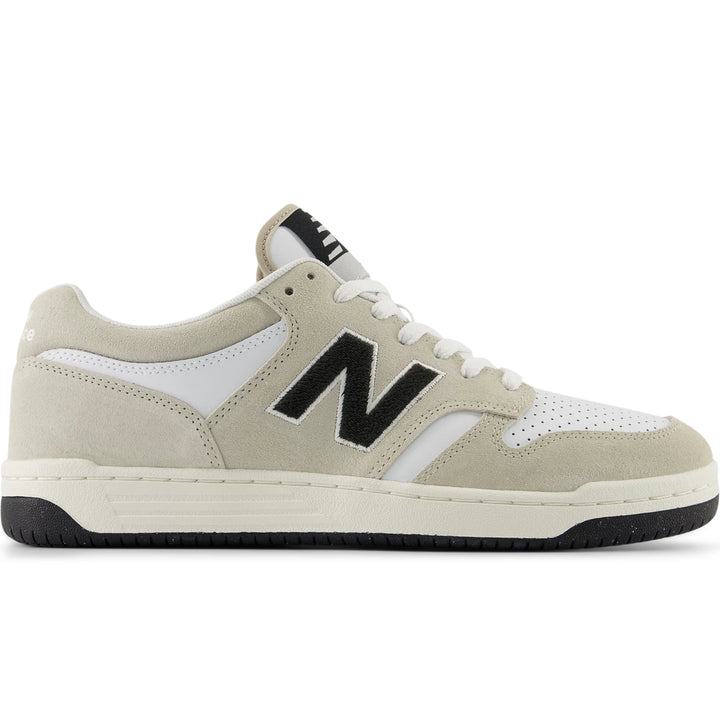 Side of New Balance Unisex 480 sneaker in Shipyard/Black