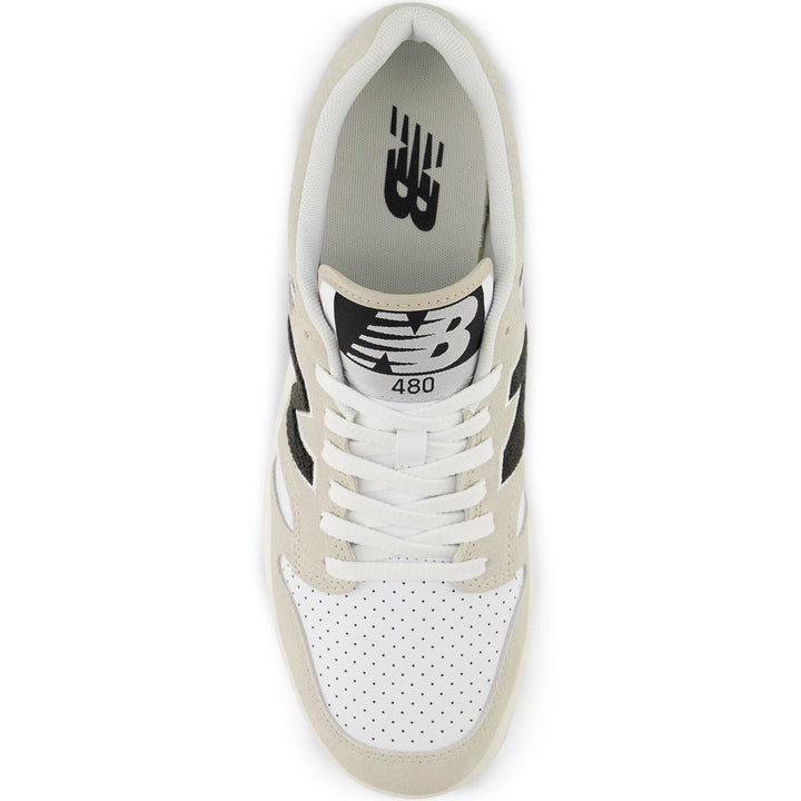Top of New Balance Unisex 480 sneaker in Shipyard/Black
