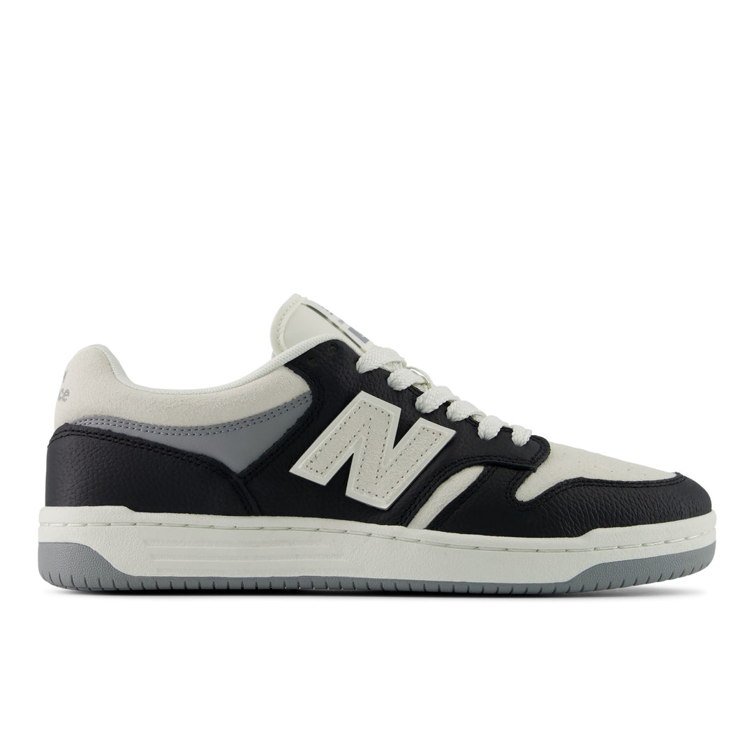 New Balance 480 Lifestyle Shoe in Black/Sea Salt, outside view