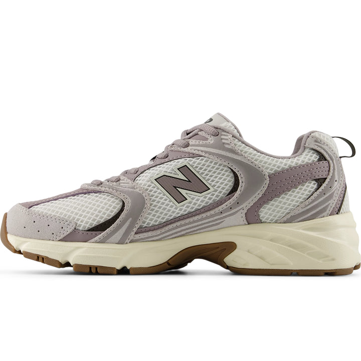 Inside of New Balance Unisex 530 sneaker in Grey Matter/Truffle Salt