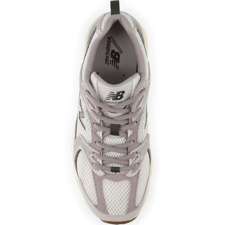 Top of New Balance Unisex 530 sneaker in Grey Matter/Truffle Salt