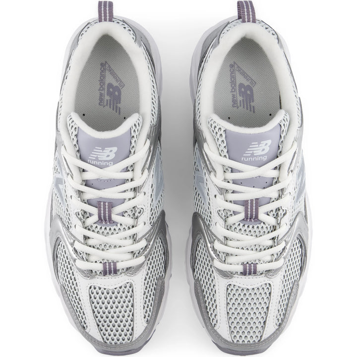 Top of New Balance Unisex 530 sneaker in Grey Matter