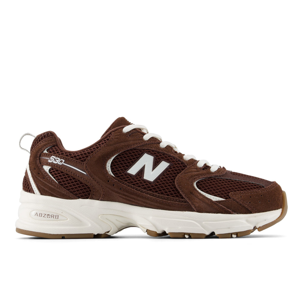 New Balance 530 Lifestyle Shoe in Pumpernickel/Sea Salt, outside view