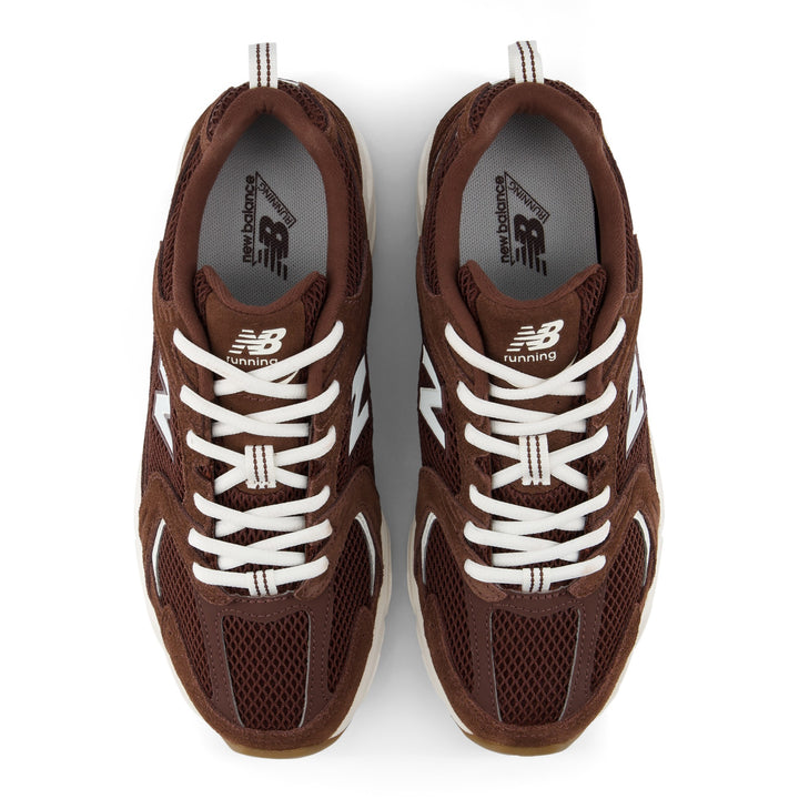 New Balance 530 Lifestyle Shoe in Pumpernickel/Sea Salt, top view