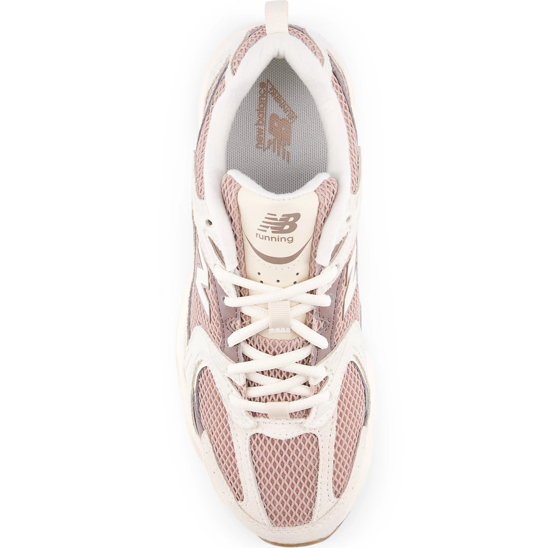 Top of New Balance Unisex 530 sneaker in Bisque/Earth Shadow