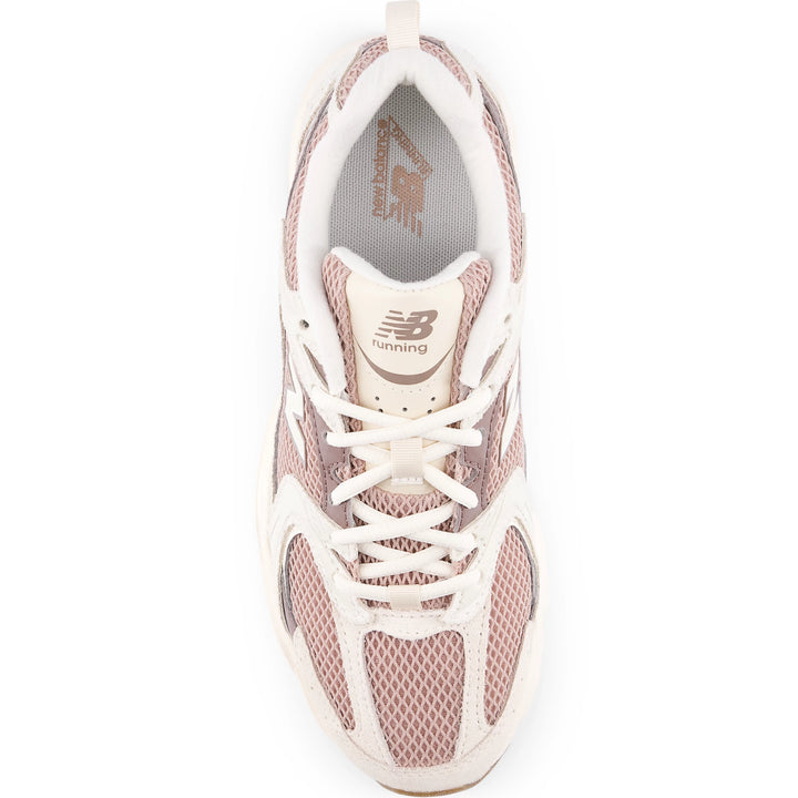 Top of New Balance Unisex 530 sneaker in Bisque/Earth Shadow