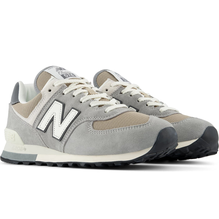 Pair of New Balance Unisex 574 sneakers in Castlerock/Stoneware