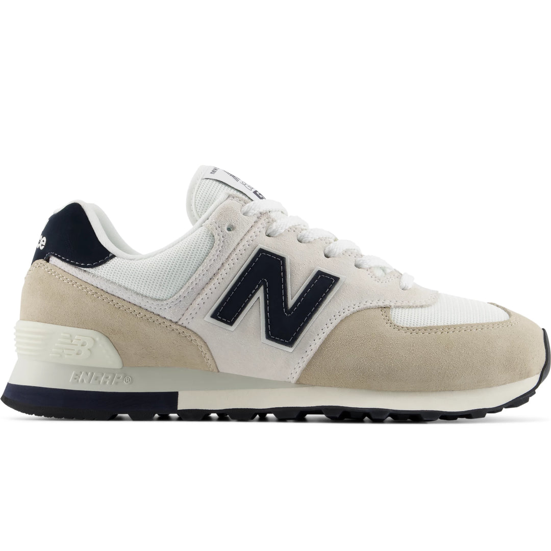 Side of New Balance Unisex 574 sneaker in Sea Salt/Linen
